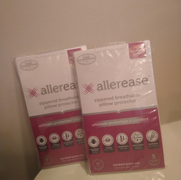 allerease zippered breathable pillow protector Pair. Must haves! Spring 26 - Picture 3 of 4